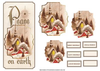 Vintage Church Dl Card with Pyramid Layers