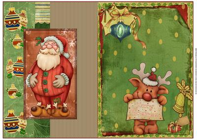 Santa Clause Fold Back Card