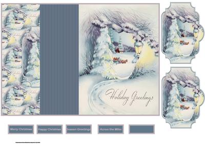 Riding Through the Snow No Hole Fold Back Card