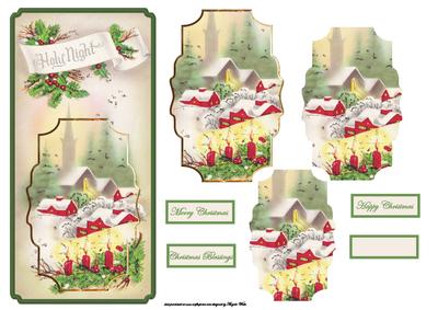Holy Night Dl Card with Topper