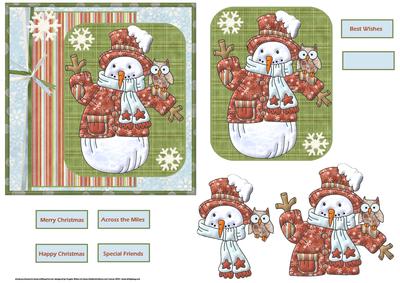 Owl and the Snowman Card and Topper