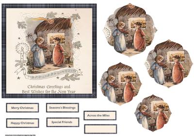 The Stable and Star of Bethlehem Card