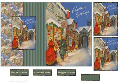 Christmas Shopping Fold Back Card