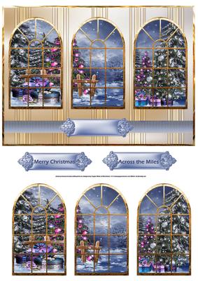 Christmas Trees in the Park Window Panel Card