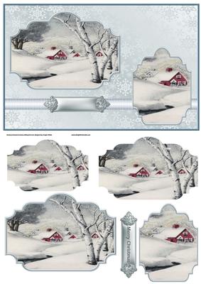 Christmas Winter Wonderland Card with Toppers