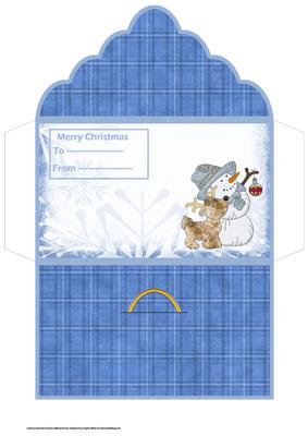 Snowman and Reindeer Money Wallet