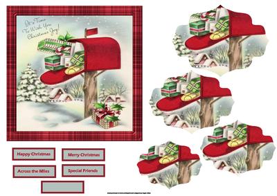 Christmas Post Card with Shaped Layers
