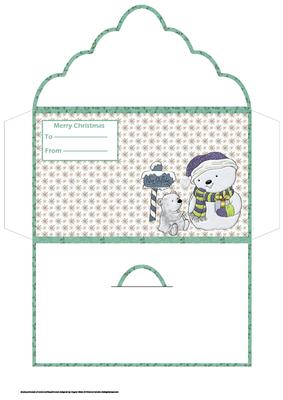 Snowman and Baby Bear Ink Saving Money Wallet