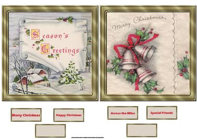 Merry Christmas Toppers and Sentiment Tags