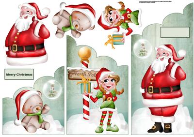 Santa's Party Scallop Edge Cascade Card Panels