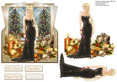 Dressed for the Evening Over the Edge Card