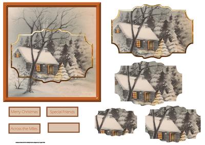 Cottage in the Wood Vintage Christmas