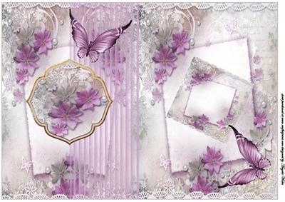 Flowers and Pearls Fold Back Card