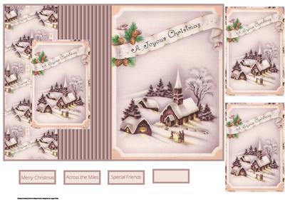 Joy at Christmas Fold Back Card and Toppers