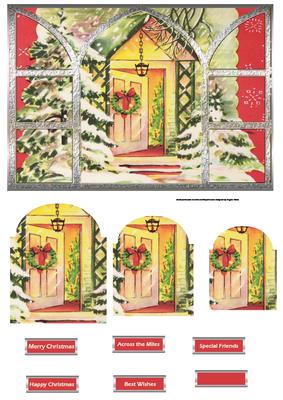 Welcome Christmas Glow Card with Pyramid Layers
