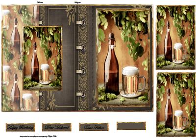 Relax with a Bottle of Beer Fold Back Card