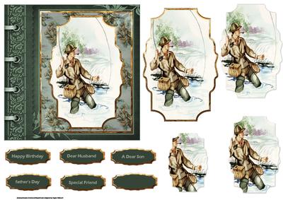 A Day of Leisure Fishing Card with Pyramid Layers