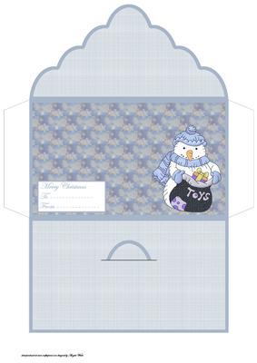 Snowman with Toys Money Wallet