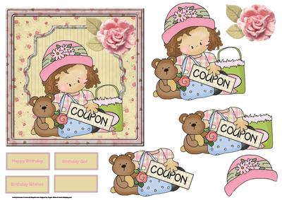 Suzie at the Sales Card with Decoupage