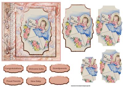 New Baby Girl or Boy Card Front