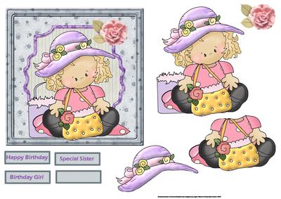 Shopping Suzy Card and Decoupage