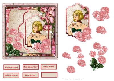 Portrait of a Lady Card with Topper