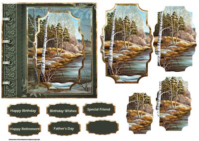 The River Banks in Winter Card with Shaped Layers