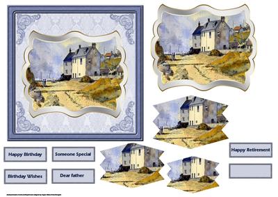 Fishing Village Card with Stackers