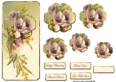 Anemone and Mimosa Dl Card with Petal Stackers