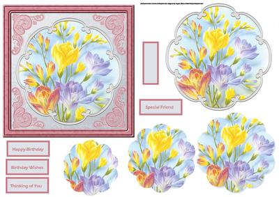 Freesias in Summer Card and Petal Stacker