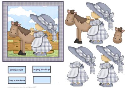Day at the Farm Card with Decoupage