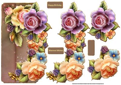 Medley of Roses Over the Edge Card
