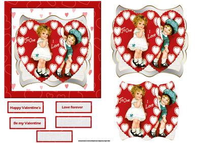 Love Hearts Card with Topper