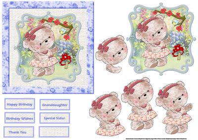 Sing Little Bird Card Front with Decoupage