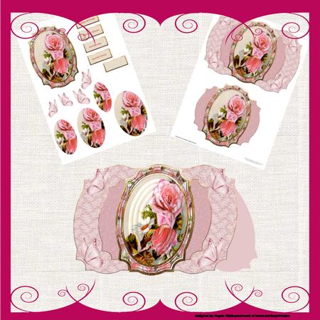 Vintage Rose Bracket Card Mini Kit