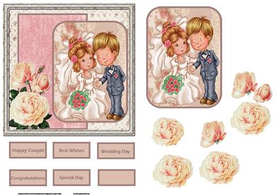 Special Couple Card with Decoupage