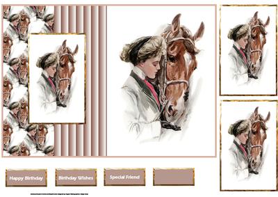 The Horse Likes a Sugar Lump Fold Back Card