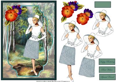 A Walk in the Park Card, with Decoupage