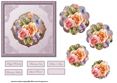 Posy of Roses Card with Petal Stackers