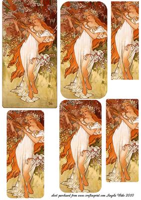 Girl in the Woods, Work of Mucha