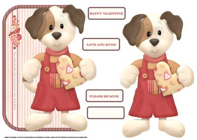 Puppy with a Big Heart Over the Edge Card