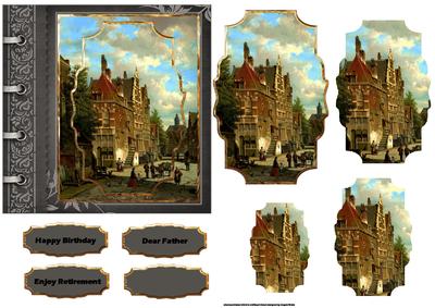 Dutch Street Card with Shaped Layers