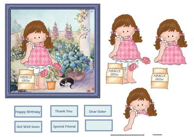 How Does Your Garden Grow Card and Decoupage