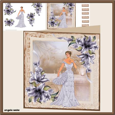 Late Summer 8x8 Card with Decoupage