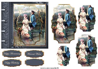 Romance in the Park Card with Shaped Layers