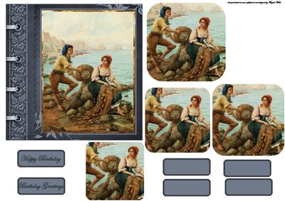 Italian Fisherman and Girlfriend Card