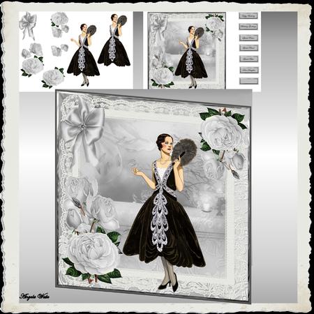 Party Time 8x8 Card and Decoupage