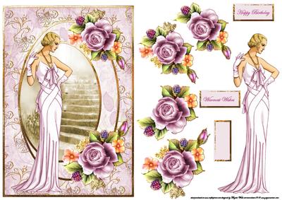 Deep Reflection and Roses Card