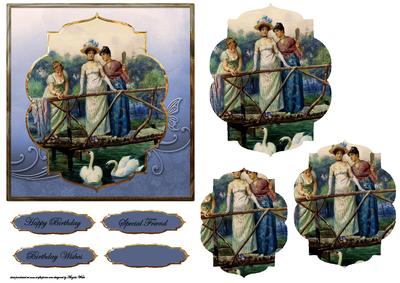 Feeding the Swans Card with Shaped Layers