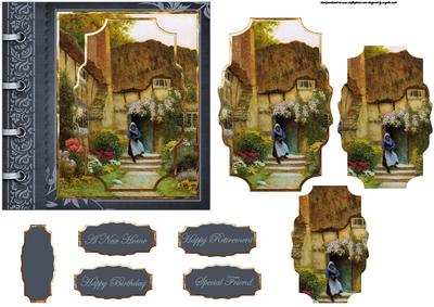 At the Cottage Door Card with Shaped Layers